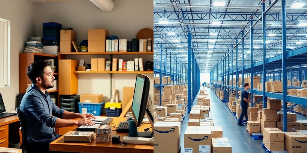 Comparison of dropshipping and Amazon FBA business models.