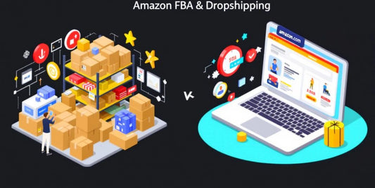 Warehouse for Amazon FBA and laptop for dropshipping.