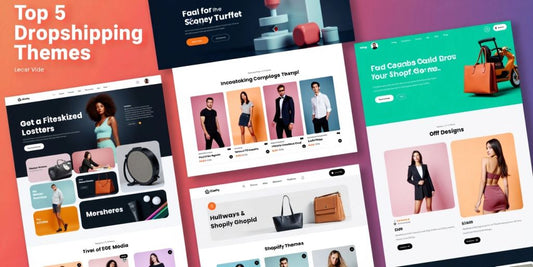 Best Shopify Themes for Dropshipping. Collage of top Shopify themes for dropshipping stores.